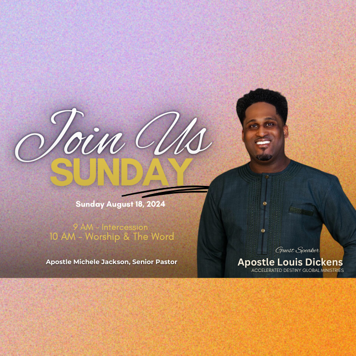 Guest Speaker

Apostle Louis Dickens

August 18, 2024

 

 
